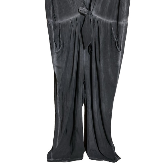 Soft Surroundings Camilla Wide Leg Jumpsuit Gray Black Cap Sleeve Size  2X NWT - Picture 4 of 12